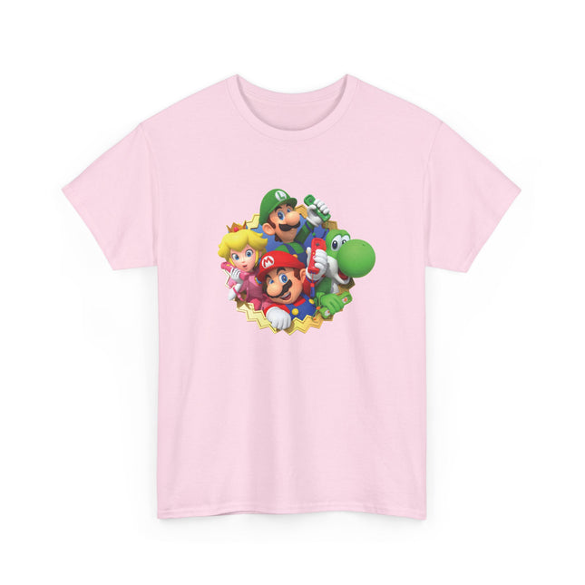 Mushroom Kingdom Legends Graphic Tee — Mario, Luigi, Peach & Yoshi